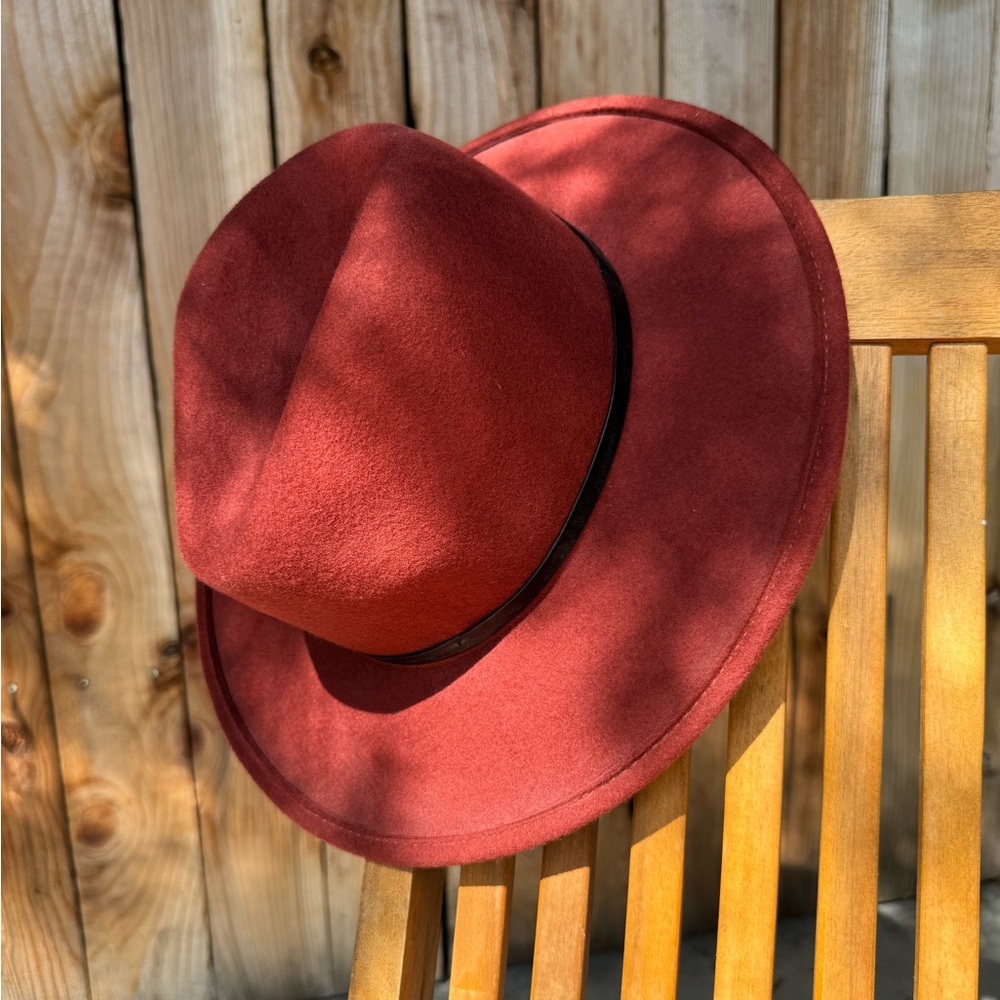 Oxblood Felt Boho Hat